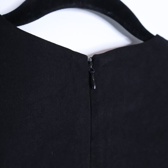 HYACINTH HOUSE Beaded Bows Bernadette Mini Dress Black Short Sleeve Women's M - Picture 10 of 14